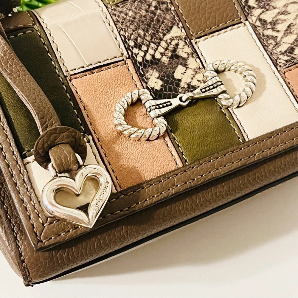 BRIGHTON Small Flap Bag with Patchwork Pattern NWT